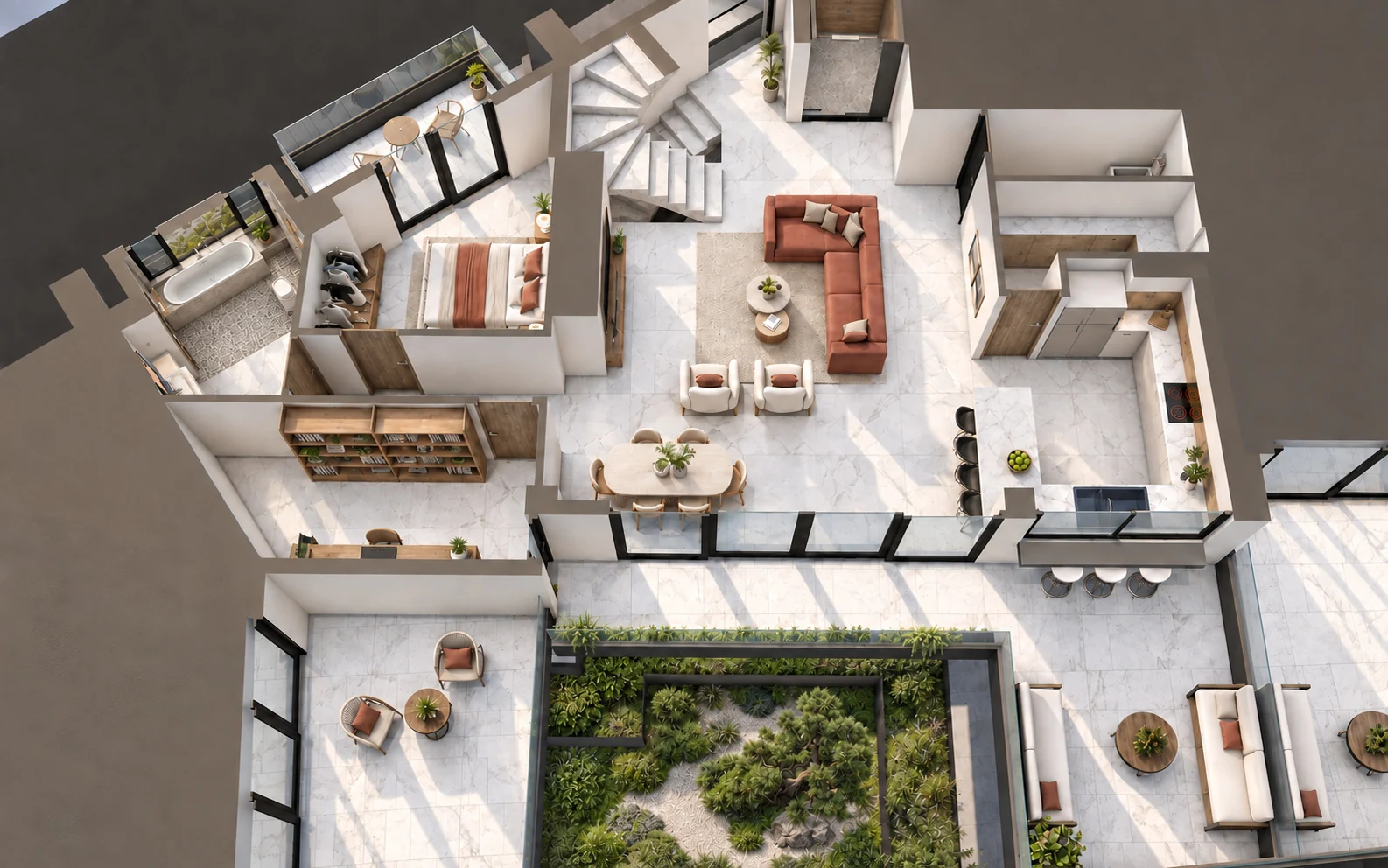Dafnis 133 · Three-dimensional floor plan, image 01