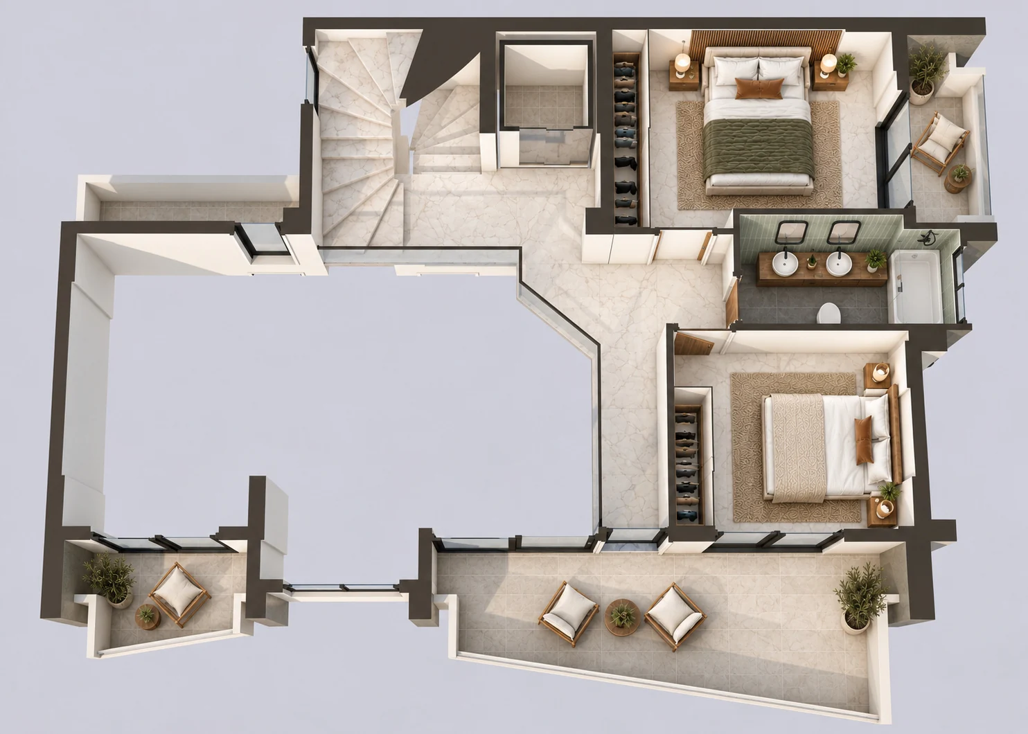 Ithakis & Sokratous — Three-dimensional floor plan, image 03